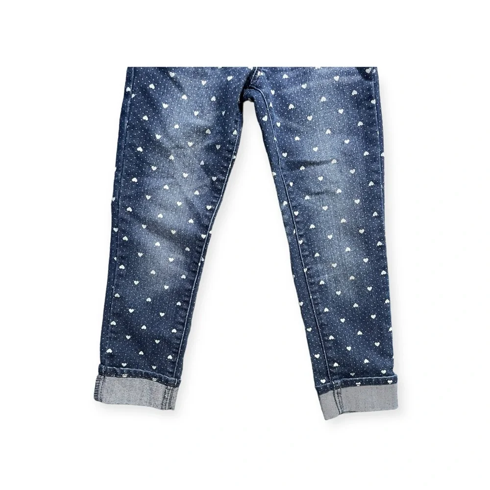 Girls Arizona jeans with white hearts